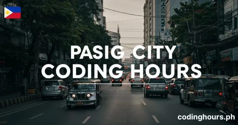 Pasig Coding Window Hours